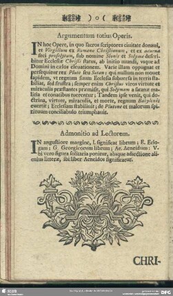 Argumentum totius Operis