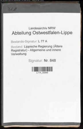Anstellung der Unterbedienten beim Amt Sternberg (und Barntrup), Bd. 2