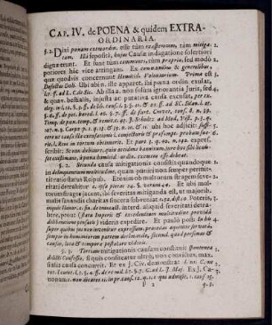 Cap. IV. de Poena & quidem Extraordinaria