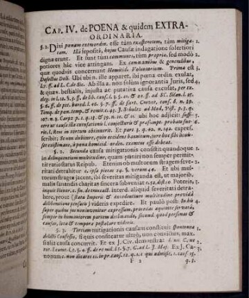 Cap. IV. de Poena & quidem Extraordinaria