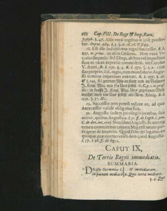 Caput IX. De Terris Regni immediatis.