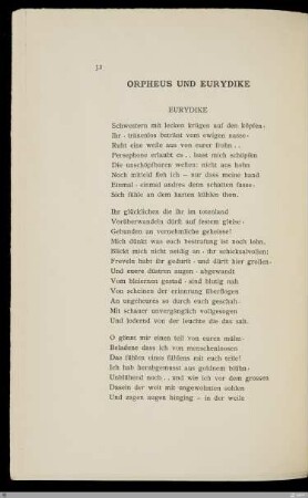 Orpheus und Eurydike / [Friedrich Gundolf]