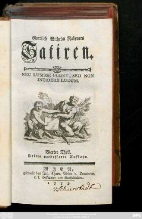 Th. 4: Gottlieb Wilhelm Rabeners Satiren