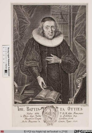 Bildnis Johann Baptist Ott(e) (lat. Ottius)