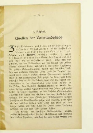 4. Kapitel. Quellen der Vaterlandsliebe