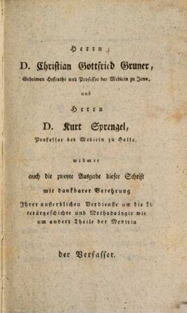 Grundriß der medicinischen Encyclopädie und Methodologie : zum Gebrauche bey seinen Vorlesungen entworfen