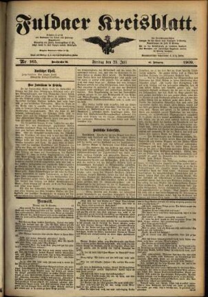 Ausgabe vom Freitag, den 23. Juli 1909.