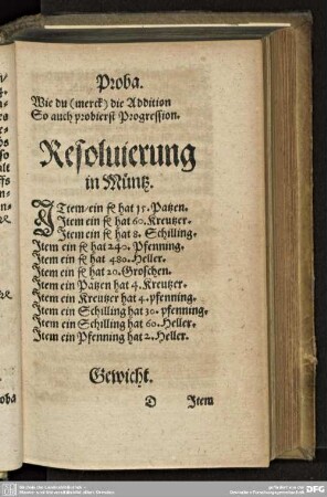 Resolvierung in Müntz.