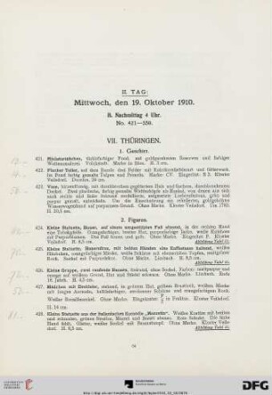 II. Tag: Mittwoch, den 19. Oktober 1910. B. Nachmittag 4 Uhr (Nr. 421-550)