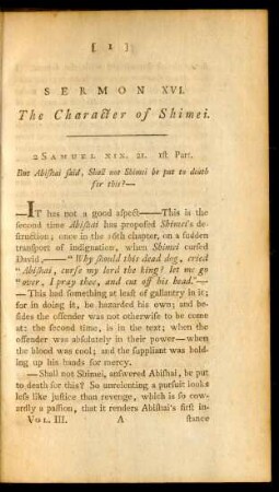 Sermon XVI. The Character of Shimei