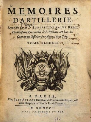 Memoires d'Artillerie, 2