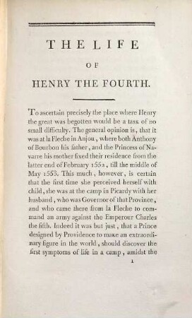 The life of Henry the Fourth of France