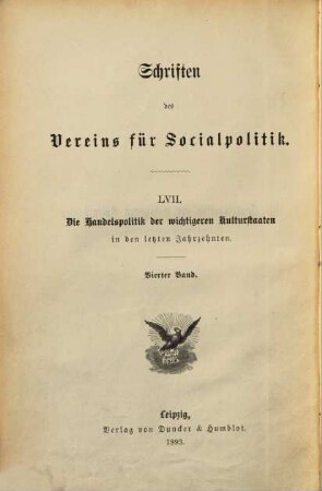 Die Handelspolitik Englands und seiner Kolonien in den letzten Jahrzehnten