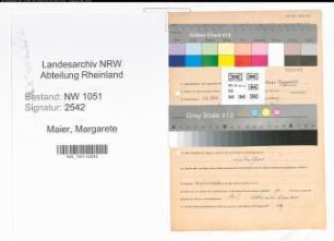 Entnazifizierung Margarete Maier , geb. 01.08.1906 ()