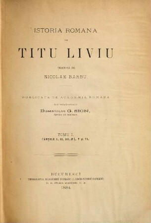 Istoria Romana de Titus Livius, 1