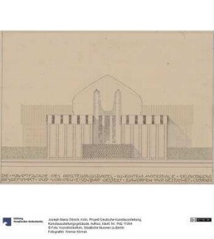 Köln, Projekt Deutsche Kunstausstellung, Kunstausstellungsgebäude, Aufriss