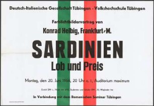 Sardinien. Lob und Preis