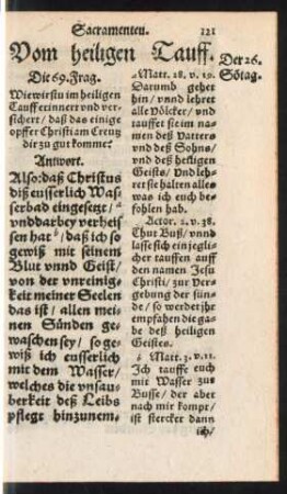 Vom heiligen Tauff.