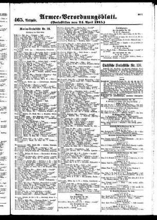 465.Ausgabe. Samstag, 24. April 1915
