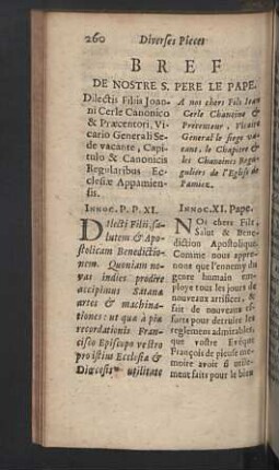 Bref de nostre S. Pere le Pape.