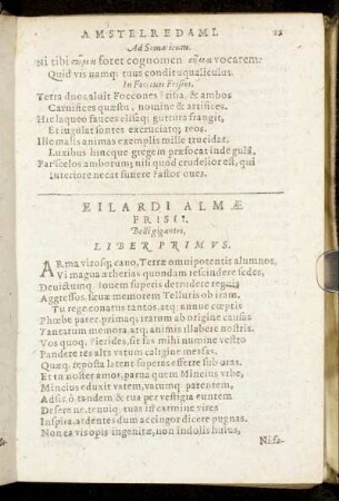 Belli gigantes, Liber Primus.