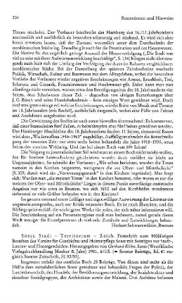 Soest, Stadt, Territorium, Reich, Festschrift zum 100jährigen Bestehen des Vereins für Geschichte und Heimatpflege Soest mit Beiträgen zur Stadt-, Landes- und Hansegeschichte, hrsg. von Gerhard Köhn, (Soester Beiträge, 41), (Soester Zeitschrift, 92/93) : Soest, Mocker & Jahn, 1981