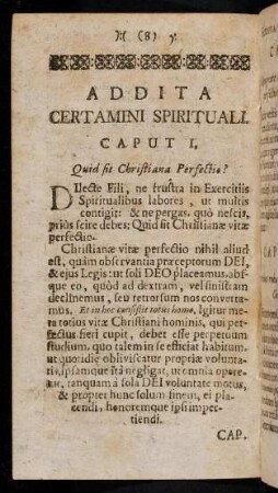 8-63, Certamini Spirituali Addita.