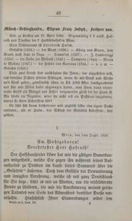 Münch-Bellinghausen, Eligeus Franz Joseph, Freiherr von
