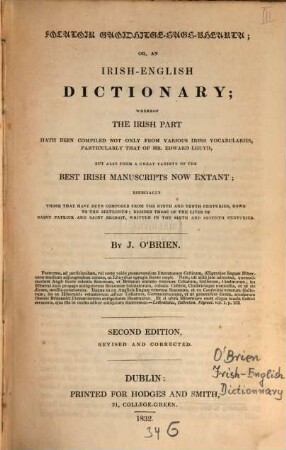 Irish-English Dictionary