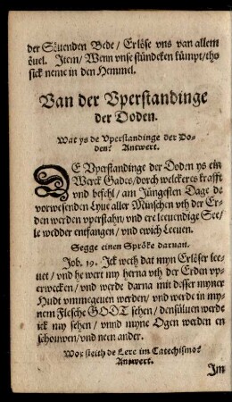 Van der Uperstandinge der Doden.