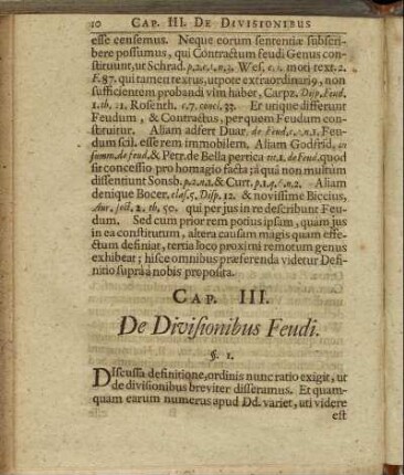 Cap. III. De Divisionibus Feudi.