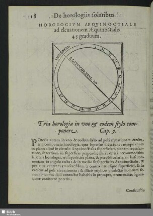 Tria horologia in uno & eodem stylo componere, Cap. 9