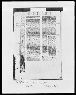 Petrus Comestor, Historia Scholastica — Initiale I?, Folio 1verso