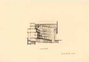 Staatsoper, Hamburg: Studie 1, Längsschnitt 1:200