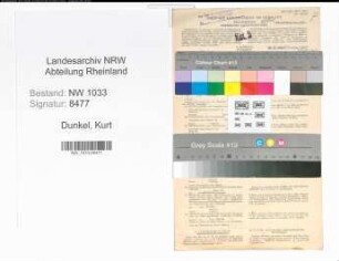 Entnazifizierung Kurt Dunkel , geb. 14.01.1914 (Kaufm.Angest.)