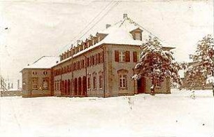 Fischer, Theodor; Lauta, Gartenstadt - Nord; Saalbau - Außenansicht, Bäckerei von Punkt A