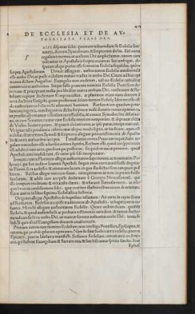 De Ecclesia Et De Authoritate Verbi Dei.