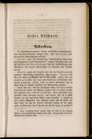 Erster Abschnitt. Ackerbau