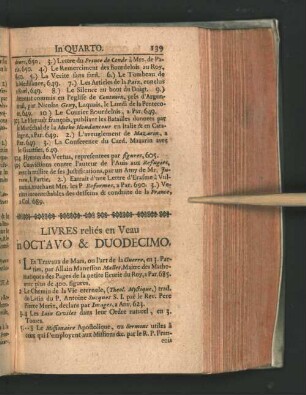 Livres reliés en Veau in Octavo & Duodecimo.