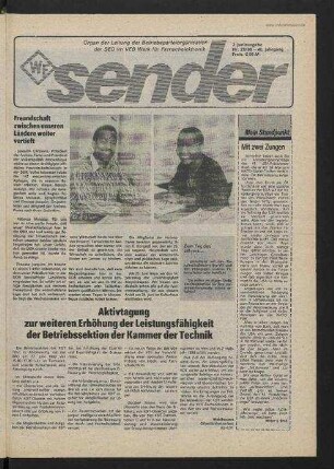 Betriebszeitung 'WF-Sender', Nr.23/1989 (2. Juniausgabe 1989)