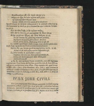 IV. Ex Iure Civili.