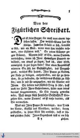 Von der figürlichen Schreibart.