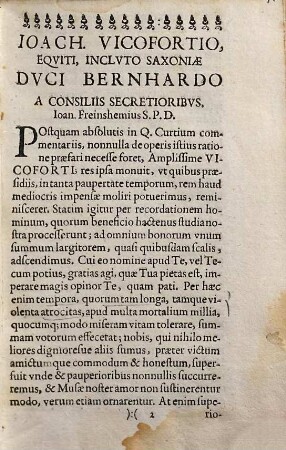 Io. Freinshemii Commentarii in libros svperstites Q. Cvrtii Rvfi