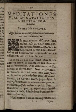 Meditationes Piae, Ad Natalia Iesu Christi Accommodatae