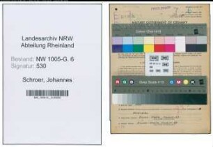 Entnazifizierung Johannes Schroer , geb. 12.08.1896 (Kaufmaennischer Angestellter)