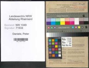 Entnazifizierung Peter Daniels , geb. 23.11.1897 (Kaufmaennischer Angestellter)