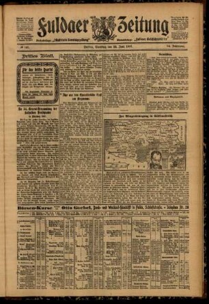 Dritte Ausgabe vom Samstag, den 22. Juni 1907.