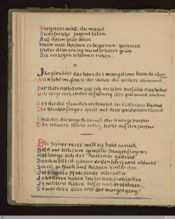 Bei seiner Reise mittag bald zurück : [SW IV, S. 56/138]