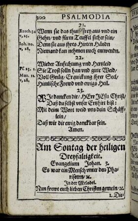 Am Sontag der heiligen Dreyfaltigkeit