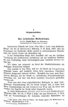 337-345, Zur juristischen Methodologie